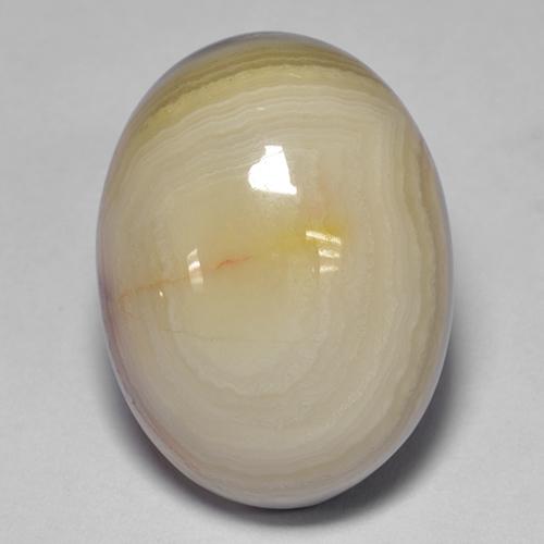 19.56캐럿 천연 멀티컬러 아게이트, 타원형 컷, 20×14.8 mm, 불투명체