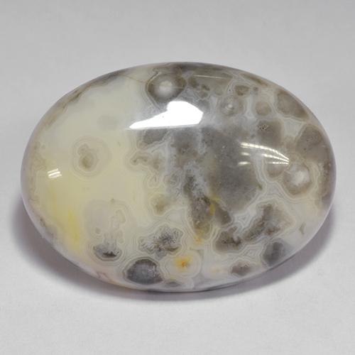 39.51캐럿 천연 멀티컬러 아게이트, 타원형 컷, 30.2×22 mm, 불투명체