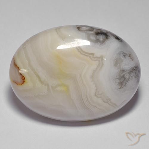 40.74ct 자연스러운 다색 마노, 타원형, 불투명체