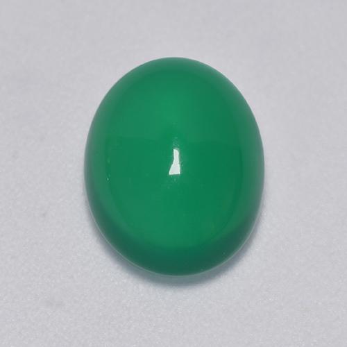 2.81캐럿 천연 따뜻한 녹색 아게이트, 타원형 컷, 10.5×8 mm, 투명한