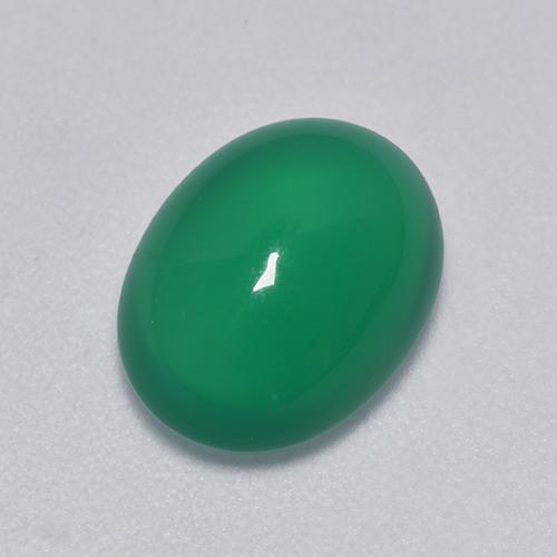 2.81캐럿 천연 따뜻한 녹색 아게이트, 타원형 컷, 10.5×8 mm, 투명한