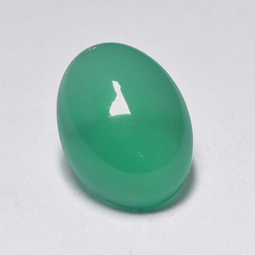 1.48캐럿 천연 라이트 그린 아게이트, 타원형 컷, 8.1×6.1 mm, 투명한