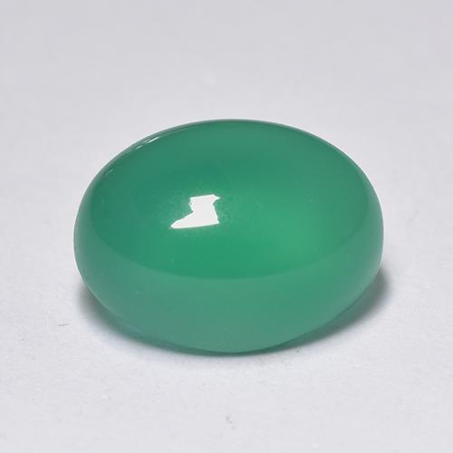 1.48캐럿 천연 라이트 그린 아게이트, 타원형 컷, 8.1×6.1 mm, 투명한