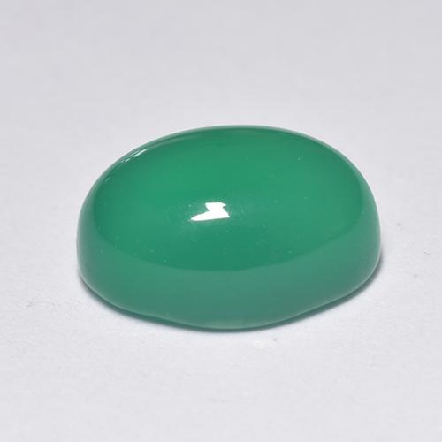 1.48캐럿 천연 라이트 그린 아게이트, 타원형 컷, 8.1×6.1 mm, 투명한