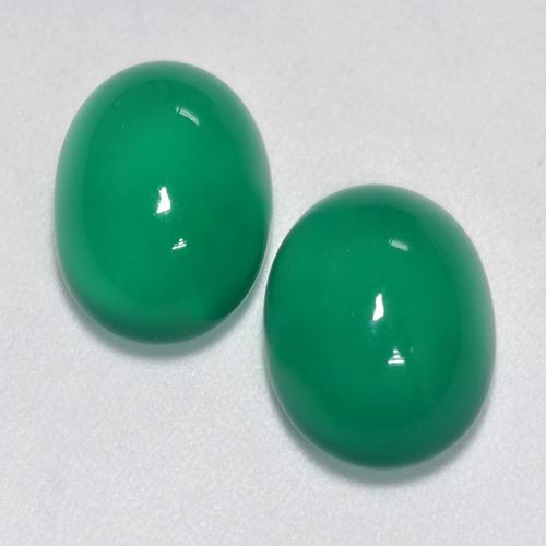 6.97캐럿 천연 따뜻한 녹색 아게이트 보석, 타원형 컷, 10.9×7.9 mm, 투명한