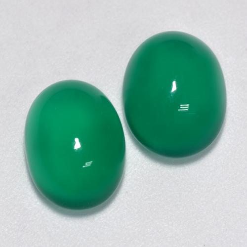 6.97캐럿 천연 따뜻한 녹색 아게이트 보석, 타원형 컷, 10.9×7.9 mm, 투명한