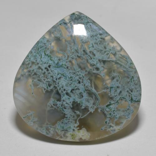 31.45캐럿 천연 멀티컬러 아게이트, 배 모양, 28.9×28.4 mm, 투명한
