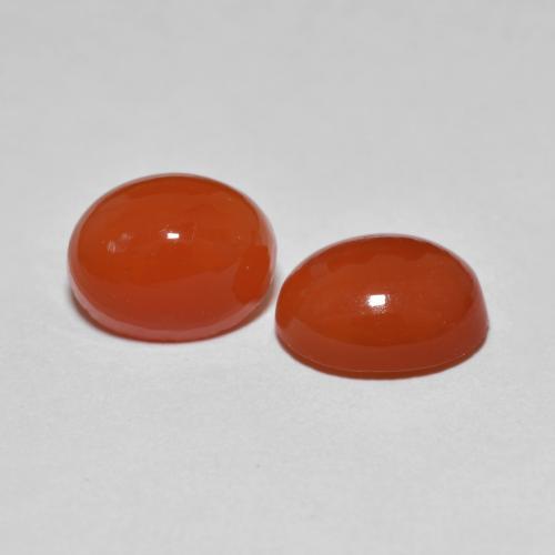 3.54캐럿 천연 파이어 레드 아게이트 보석, 타원형 컷, 8.5×6.8 mm, 투명한