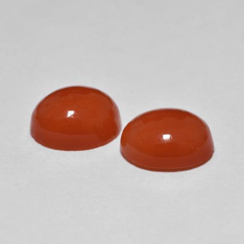3.54캐럿 천연 파이어 레드 아게이트 보석, 타원형 컷, 8.5×6.8 mm, 투명한