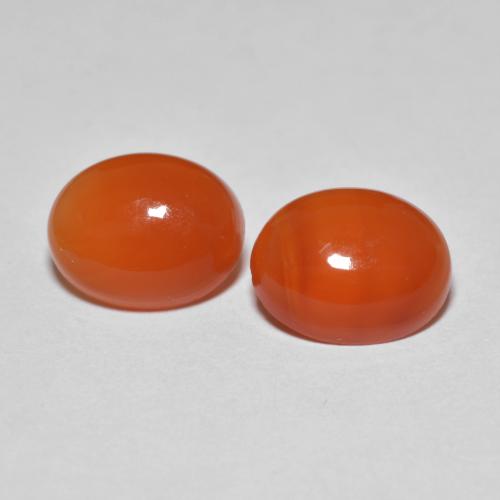 3.32캐럿 천연 미디엄 오렌지 아게이트 보석, 타원형 컷, 8.9×7.1 mm, 투명한