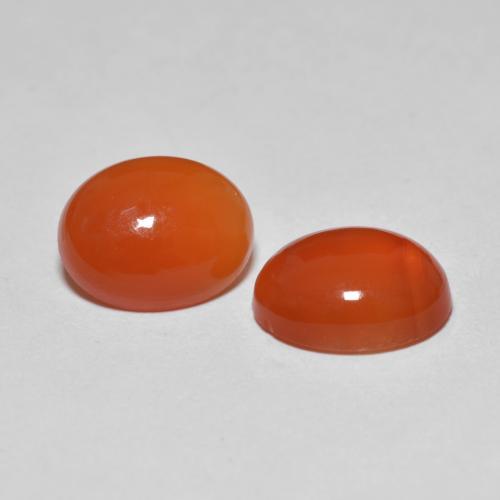 3.32캐럿 천연 미디엄 오렌지 아게이트 보석, 타원형 컷, 8.9×7.1 mm, 투명한