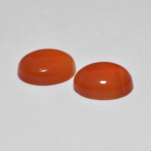 3.32캐럿 천연 미디엄 오렌지 아게이트 보석, 타원형 컷, 8.9×7.1 mm, 투명한