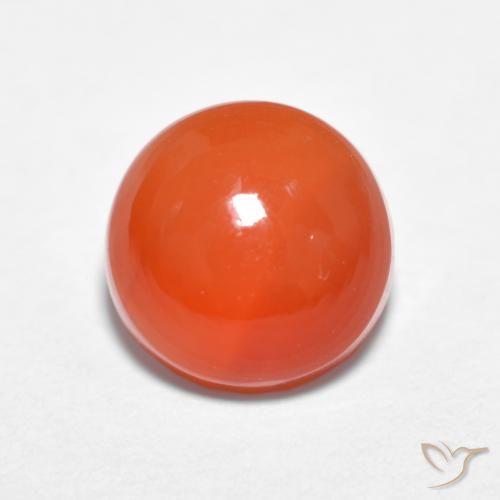 1.84ct 자연스러운 미디엄 오렌지 마노, 둥근, 투명한