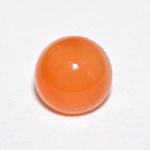 1.16캐럿 천연 노란 오렌지 아게이트, 라운드 컷, 6.81 mm, 투명한