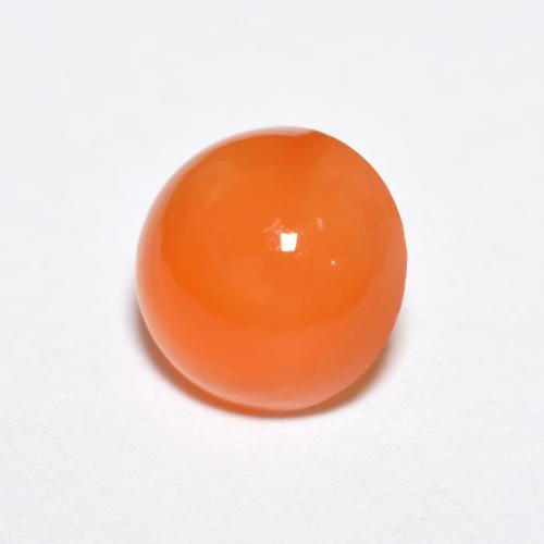 1.16캐럿 천연 노란 오렌지 아게이트, 라운드 컷, 6.81 mm, 투명한