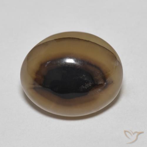 8.49ct 자연스러운 다색 마노, 타원형, 투명한
