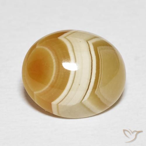 6.80ct 자연스러운 다색 마노, 타원형, 불투명체