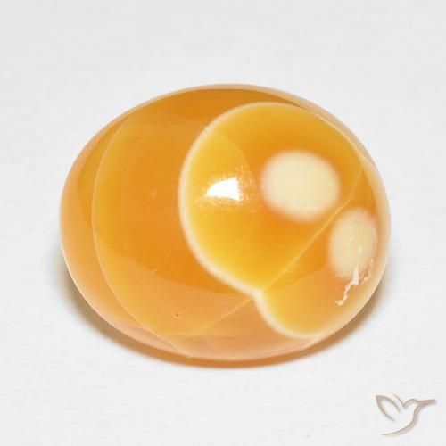 15.79ct 자연스러운 다색 마노, 타원형, 불투명체