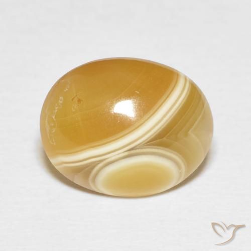 6.27ct 자연스러운 다색 마노, 타원형, 불투명체