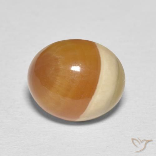 6.65ct 자연스러운 다색 마노, 타원형, 불투명체