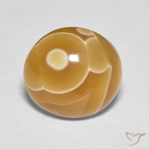7.92ct 자연스러운 다색 마노, 타원형, 불투명체