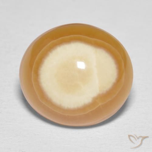 16.74ct 자연스러운 다색 마노, 타원형, 불투명체