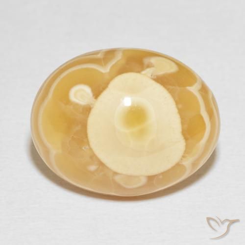 20.91ct 자연스러운 다색 마노, 타원형, 불투명체