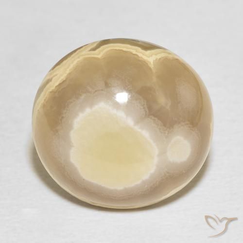 16.34ct 자연스러운 다색 마노, 타원형, 불투명체