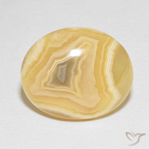 16.33ct 자연스러운 다색 마노, 타원형, 불투명체