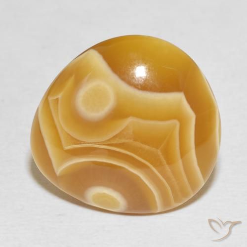 18.16ct 자연스러운 다색 마노, 배 모양, 불투명체