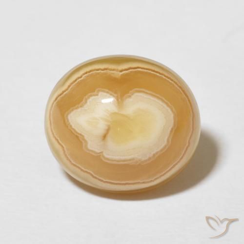7.17ct 자연스러운 다색 마노, 타원형, 불투명체