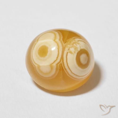 6.67ct 자연스러운 다색 마노, 타원형, 불투명체
