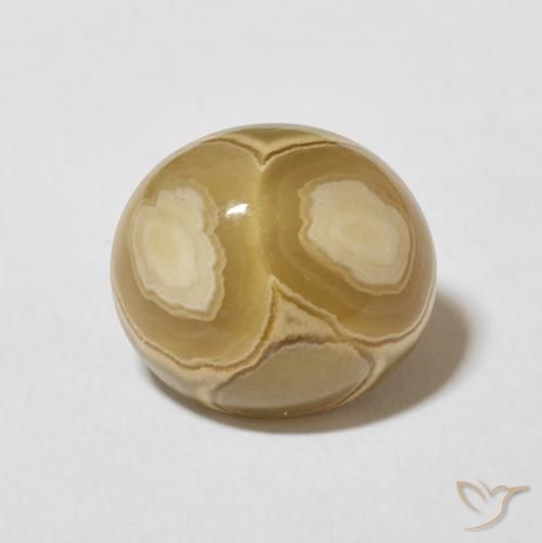 7.32ct 자연스러운 다색 마노, 타원형, 불투명체