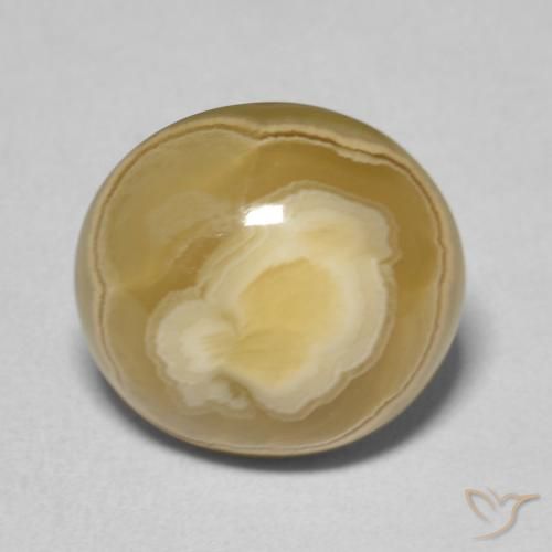 7.68ct 자연스러운 다색 마노, 타원형, 불투명체