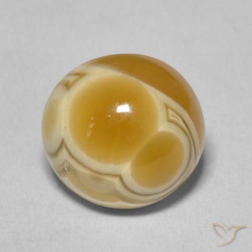 6.55ct 자연스러운 다색 마노, 둥근, 불투명체