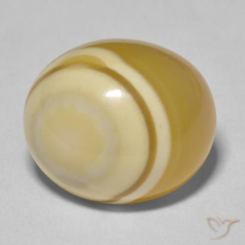 12.09ct 자연스러운 다색 마노, 타원형, 불투명체