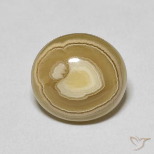 7.16ct 자연스러운 다색 마노, 타원형, 불투명체
