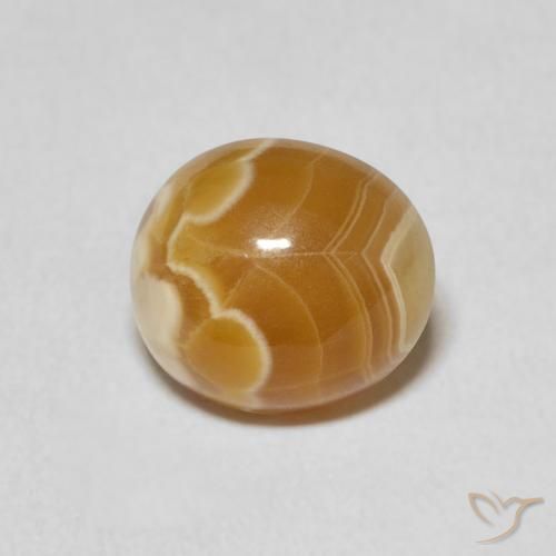3.84ct 자연스러운 다색 마노, 타원형, 불투명체
