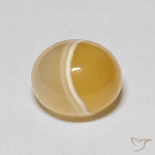 14.37ct 자연스러운 다색 마노, 타원형, 불투명체