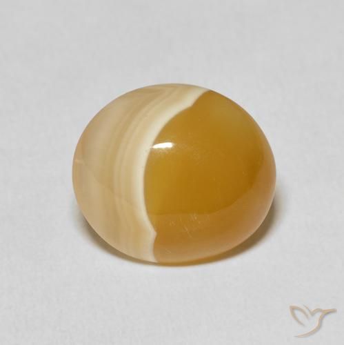 8.17ct 자연스러운 다색 마노, 타원형, 불투명체