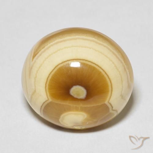 19.18ct 자연스러운 다색 마노, 타원형, 불투명체