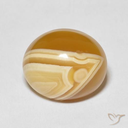 17.00ct 자연스러운 다색 마노, 타원형, 불투명체