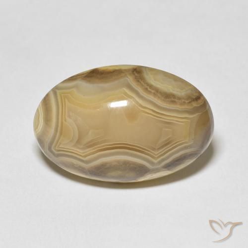 26.72ct 자연스러운 다색 마노, 타원형, 불투명체