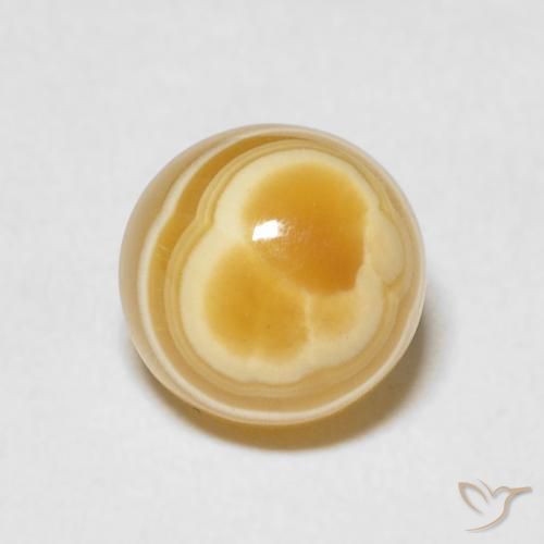 3.46ct 자연스러운 다색 마노, 둥근, 불투명체