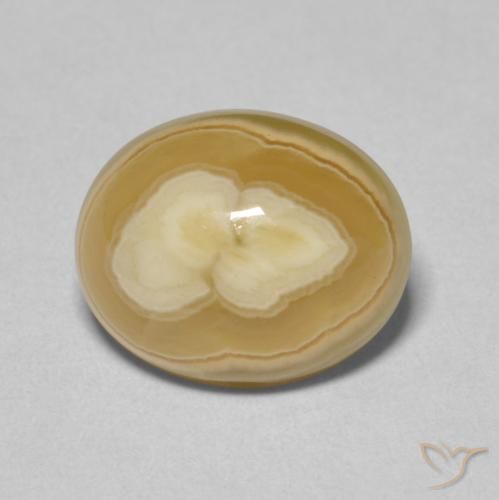 6.49ct 자연스러운 다색 마노, 타원형, 불투명체