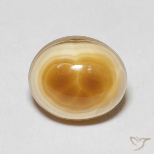 6.50ct 자연스러운 다색 마노, 타원형, 불투명체