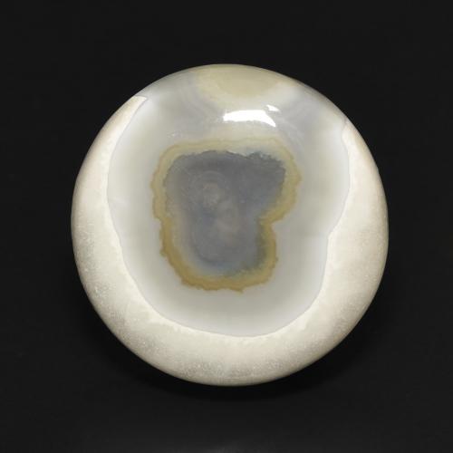 15.97ct 자연스러운 여러 가지 빛깔의 흰색 마노, 둥근, 불투명체