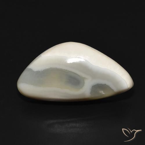 15.91ct 자연스러운 오프 화이트 마노, 팬시한, 불투명체