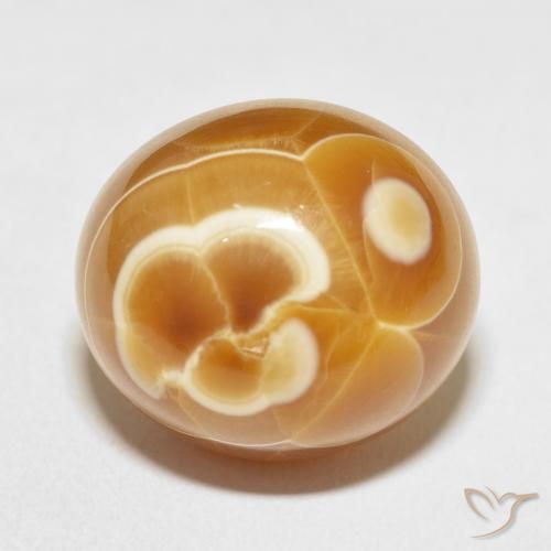 24.26ct 자연스러운 다색 마노, 타원형, 불투명체