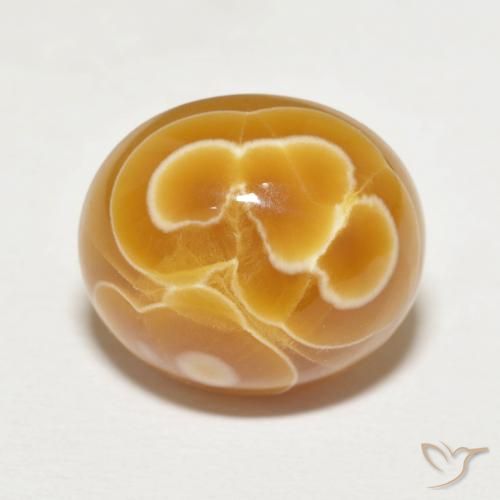 14.32ct 자연스러운 다색 마노, 타원형, 불투명체